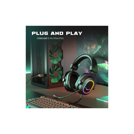 Наушники Fifine H6 RGB 7.1 Black (H6) Наушники Fifine H6 RGB 7.1 Black (H6)