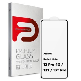 Скло захисне Armorstandart Full Glue Xiaomi Redmi Note 12 Pro 4G/13T/13T Pro Black (ARM74631)
