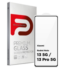 Скло захисне Armorstandart Full Glue Xiaomi Redmi Note 13 5G / 13 Pro 5G Black (ARM74630)