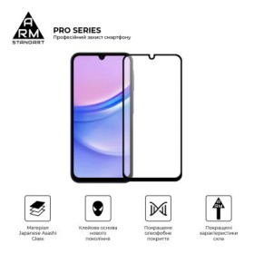 Скло захисне Armorstandart Pro Samsung A15 4G (A155) Black (ARM74659)
