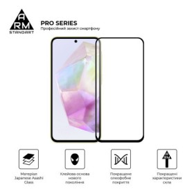 Скло захисне Armorstandart Pro Samsung A35 5G (A356) Black (ARM74347)