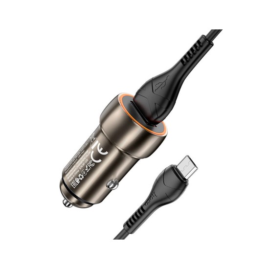 Зарядний пристрій HOCO Z46 USB Metal Gray (6931474770295) Зарядний пристрій HOCO Z46 USB Metal Gray (6931474770295)