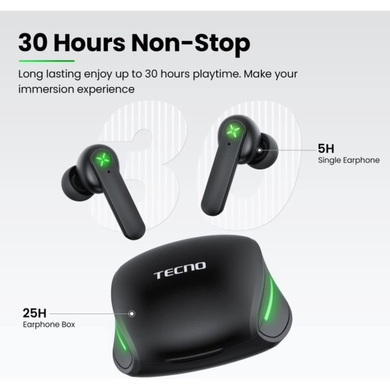 Навушники Tecno G01 Black (4895180780899) Навушники Tecno G01 Black (4895180780899)