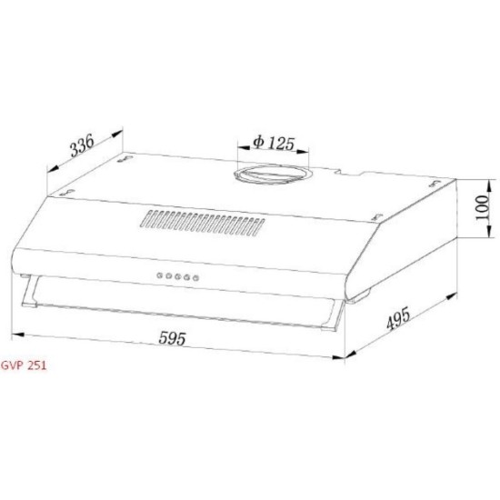 Вытяжка кухонная Grunhelm GVP 251 W Вытяжка кухонная Grunhelm GVP 251 W