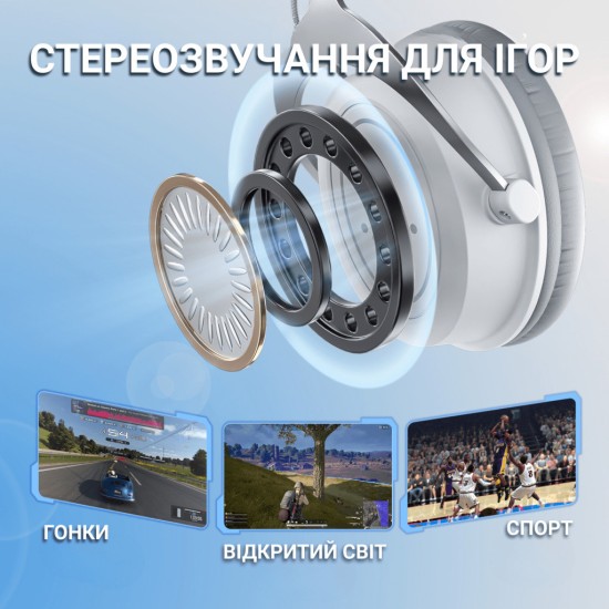 Наушники Fifine H3 RGB White (H3W) Наушники Fifine H3 RGB White (H3W)