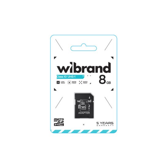 Карта пам'яті Wibrand 8GB microSD class 10 (WICDHC10/8GB-A) Карта пам'яті Wibrand 8GB microSD class 10 (WICDHC10/8GB-A)
