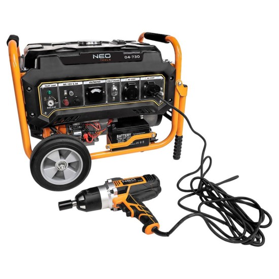 Генератор Neo Tools 230V, 1 фаза, 2.8/3kW, електростарт, AVR (04-730) Генератор Neo Tools 230V, 1 фаза, 2.8/3kW, електростарт, AVR (04-730)