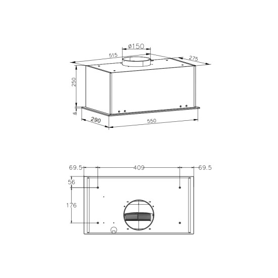 Витяжка кухонна Hansa OMP6553BGH Витяжка кухонна Hansa OMP6553BGH