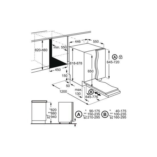 Посудомийна машина AEG FSM71507P Посудомийна машина AEG FSM71507P