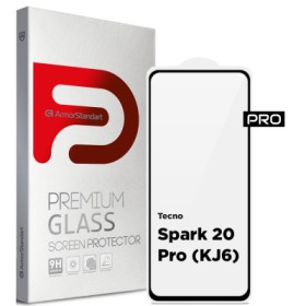 Скло захисне Armorstandart Pro Tecno Spark 20 Pro (KJ6) Black (ARM74387)