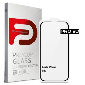 Скло захисне Armorstandart Pro 3D Apple iPhone 16 Black (ARM78032)