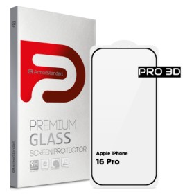Скло захисне Armorstandart Pro 3D Apple iPhone 16 Pro Black (ARM78031)