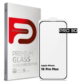 Скло захисне Armorstandart Pro 3D Apple iPhone 16 Pro Max Black (ARM78034)