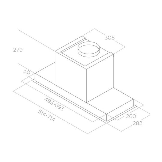 Витяжка кухонна Elica HIDDEN 2.0 BL MAT/A/52 Витяжка кухонна Elica HIDDEN 2.0 BL MAT/A/52