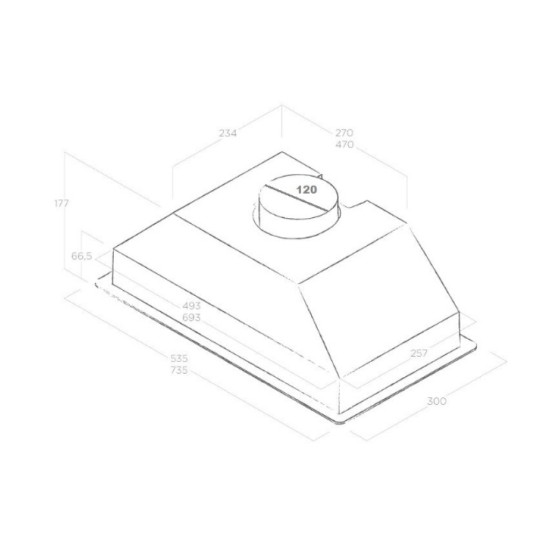 Витяжка кухонна Elica CT17 GR/A/72 Витяжка кухонна Elica CT17 GR/A/72