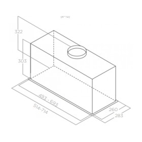 Витяжка кухонна Elica LANE SENSOR BL MAT/A/72