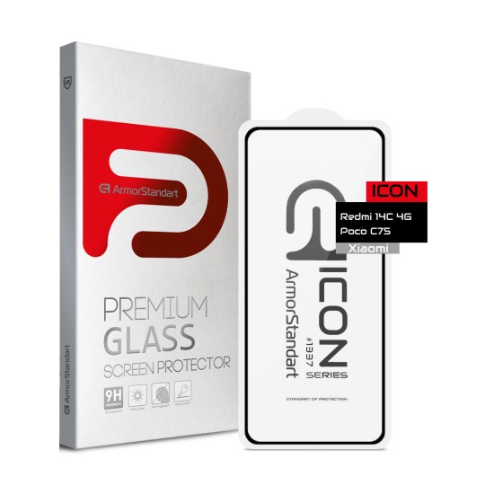 Скло захисне Armorstandart Icon Xiaomi Redmi 14C 4G / Poco C75 Black (ARM79329) Скло захисне Armorstandart Icon Xiaomi Redmi 14C 4G / Poco C75 Black (ARM79329)