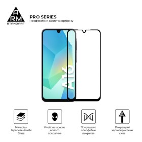 Скло захисне Armorstandart Pro Samsung A16 4G (A165) Black (ARM80171)