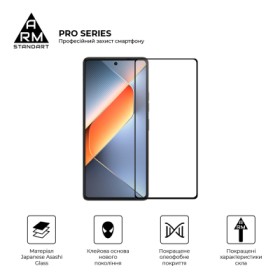 Скло захисне Armorstandart Pro Tecno Pova 6 (LI7) Black (ARM78228)