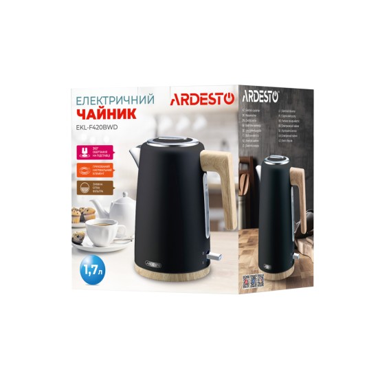 Електрочайник Ardesto EKL-F420BWD Електрочайник Ardesto EKL-F420BWD