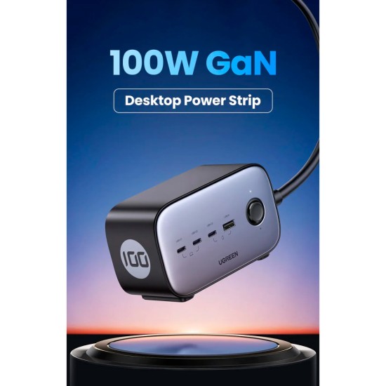 Зарядное устройство Ugreen 4xUSB 100W Nexode Pro (3хUSB-C+USB-A+2хSchuko) CD270 (60167) Зарядное устройство Ugreen 4xUSB 100W Nexode Pro (3хUSB-C+USB-A+2хSchuko) CD270 (60167)