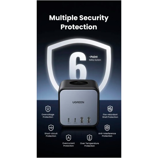 Зарядний пристрій Ugreen 4xUSB 65W DigiNest Cube (2хUSB-C+2xUSB-A) CD268 (60113) Зарядний пристрій Ugreen 4xUSB 65W DigiNest Cube (2хUSB-C+2xUSB-A) CD268 (60113)