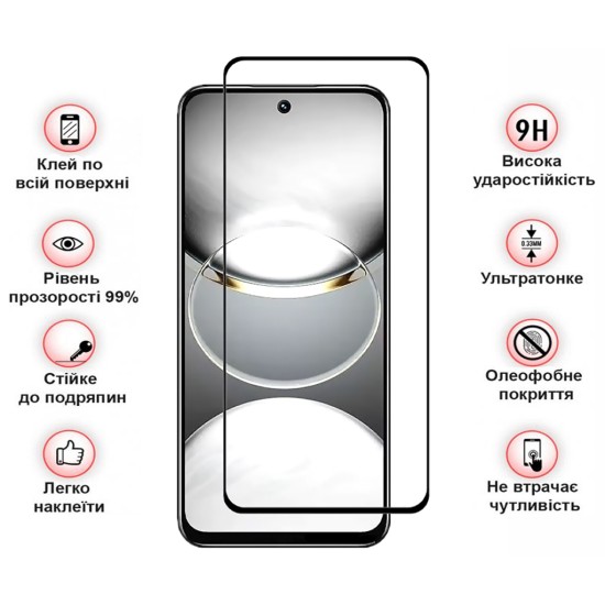 Стекло защитное BeCover Tecno Spark 30 (KL6) Black (712500) Стекло защитное BeCover Tecno Spark 30 (KL6) Black (712500)