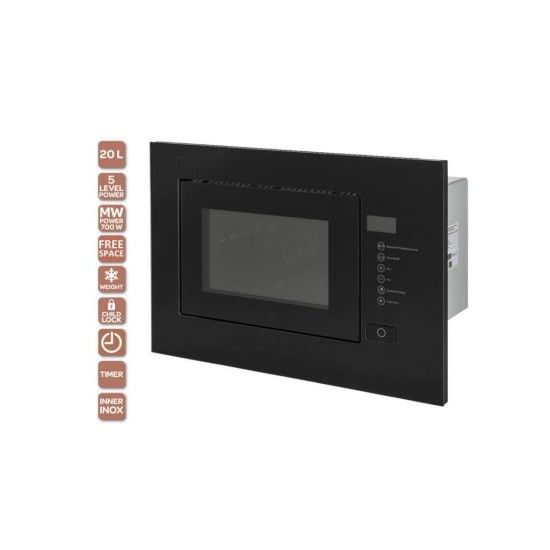 Мікрохвильова піч Ventolux MWBI 20 G BK TC FS Мікрохвильова піч Ventolux MWBI 20 G BK TC FS