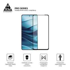 Скло захисне Armorstandart Pro Xiaomi Redmi Note 14 4G / Redmi Note 14 5G Black (ARM79680)