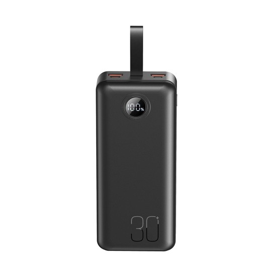 Батарея універсальна XO 30000mAh, PD/20W, QC/22.5W, with light, black (PR240_Black) Батарея універсальна XO 30000mAh, PD/20W, QC/22.5W, with light, black (PR240_Black)