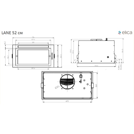 Вытяжка кухонная Elica ENTER BL MAT/A/52 Вытяжка кухонная Elica ENTER BL MAT/A/52