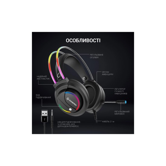 Навушники GamePro HS733 Black (HS733) Навушники GamePro HS733 Black (HS733)