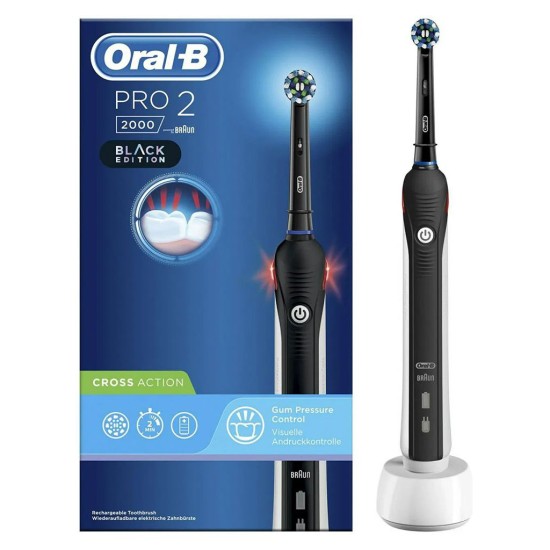 Електрична зубна щітка Oral-B PRO2 2000 D 501.513.2 BK Cross Action Електрична зубна щітка Oral-B PRO2 2000 D 501.513.2 BK Cross Action