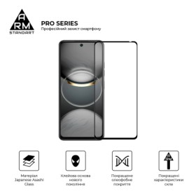 Скло захисне Armorstandart Pro Tecno Spark 30 4G (KL6) Black (ARM81384)