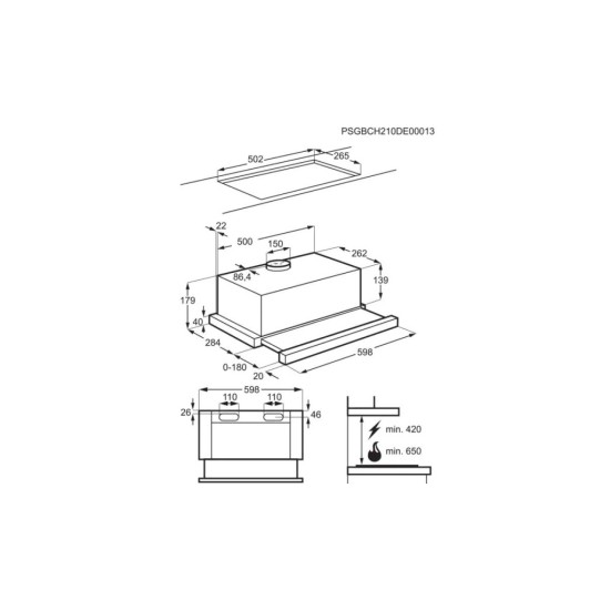 Вытяжка кухонная Electrolux LFP326FB Вытяжка кухонная Electrolux LFP326FB