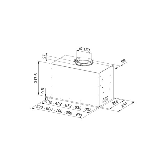 Витяжка кухонна Franke Box Flush Basic FBFE BK A70 (305.0728.431) Витяжка кухонна Franke Box Flush Basic FBFE BK A70 (305.0728.431)