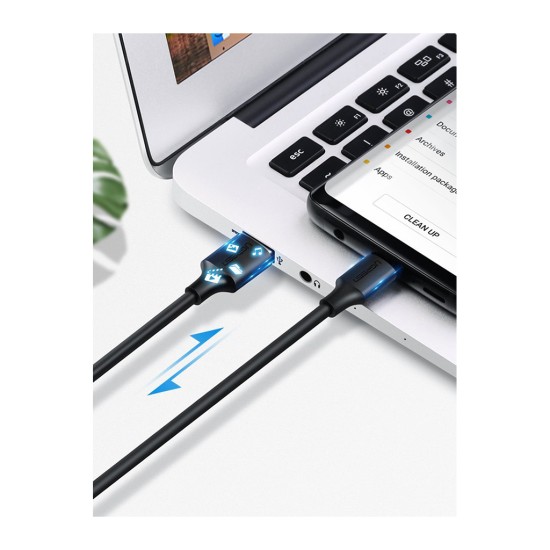 Дата кабель USB 2.0 AM to Type-C 0.5m 3.0A (18W) Nickel Plating US287 Black Ugreen (60115) Дата кабель USB 2.0 AM to Type-C 0.5m 3.0A (18W) Nickel Plating US287 Black Ugreen (60115)