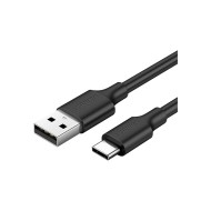 Дата кабель USB 2.0 AM to Type-C 0.5m 3.0A (18W) Nickel Plating US287 Black Ugreen (60115)