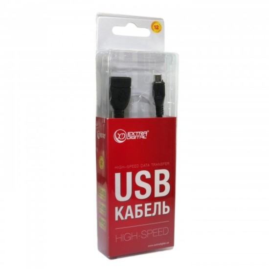 Дата кабель OTG USB 2.0 AF to Micro 5P 0.5m Extradigital (KBO1617) Дата кабель OTG USB 2.0 AF to Micro 5P 0.5m Extradigital (KBO1617)