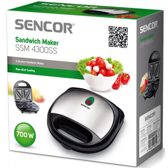 Сэндвичница Sencor SSM 4300 SS (SSM4300SS) Сэндвичница Sencor SSM 4300 SS (SSM4300SS)