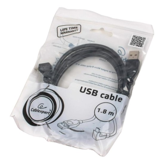 Дата кабель USB 2.0 Micro 5P to AF 1.8m Cablexpert (CCP-mUSB2-AMBM90-6) Дата кабель USB 2.0 Micro 5P to AF 1.8m Cablexpert (CCP-mUSB2-AMBM90-6)