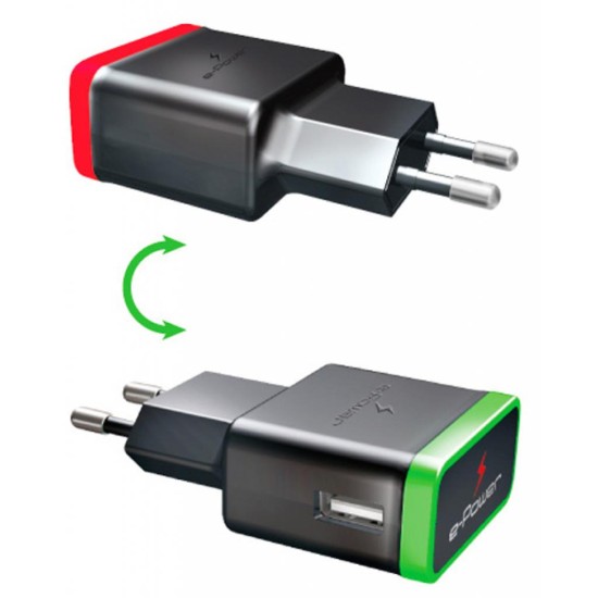 Зарядний пристрій E-power 1 * USB 1A (EP701HAS) Зарядний пристрій E-power 1 * USB 1A (EP701HAS)