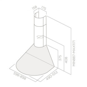 Вытяжка кухонная Elica TONDA WH F/60