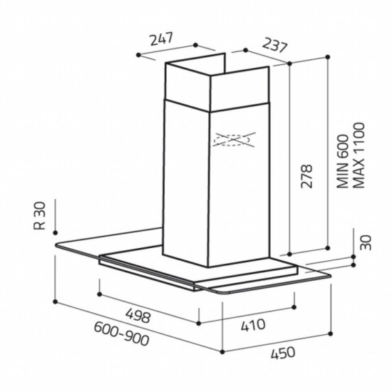Витяжка кухонна Elica FLAT GLASS IX A/60 Витяжка кухонна Elica FLAT GLASS IX A/60