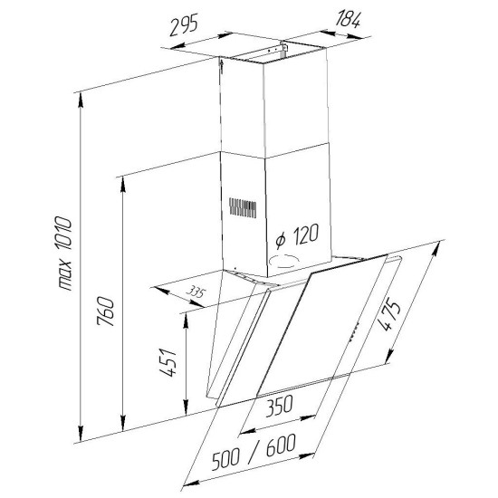 Витяжка кухонна Pyramida NR-MV 50 M WH Витяжка кухонна Pyramida NR-MV 50 M WH