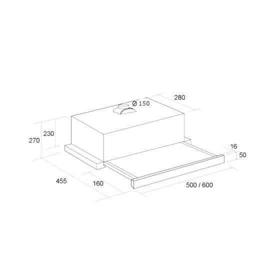 Витяжка кухонна Pyramida TL 50 (1100) BL Витяжка кухонна Pyramida TL 50 (1100) BL