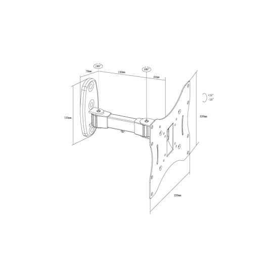 Кронштейн X-Digital STEEL SA225 Black Кронштейн X-Digital STEEL SA225 Black