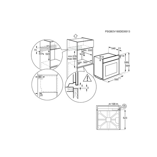 Духова шафа Electrolux OPEB2520V Духова шафа Electrolux OPEB2520V