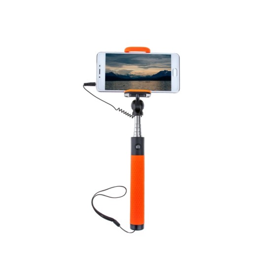 Монопод для селфи Grand-X Deluxe Click 3,5 U-крепление 180-780мм Orange (MPGDJ3CUO)