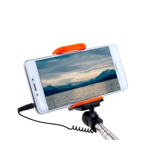 Монопод для селфи Grand-X Deluxe Click 3,5 U-крепление 180-780мм Orange (MPGDJ3CUO)